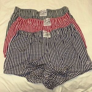 Dairy Boy Gingham Checkered Women's Boxer Shorts - Blue, Red, Green